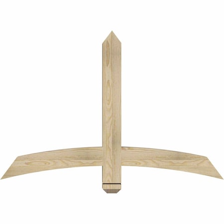 Ekena Millwork Bellingham Rough Sawn Timber Gable Bracket, Douglas Fir, 48"W x 32"H x 4"D x 4"F, 16/12 Pitch GBW048X32X0404BEL00RDF